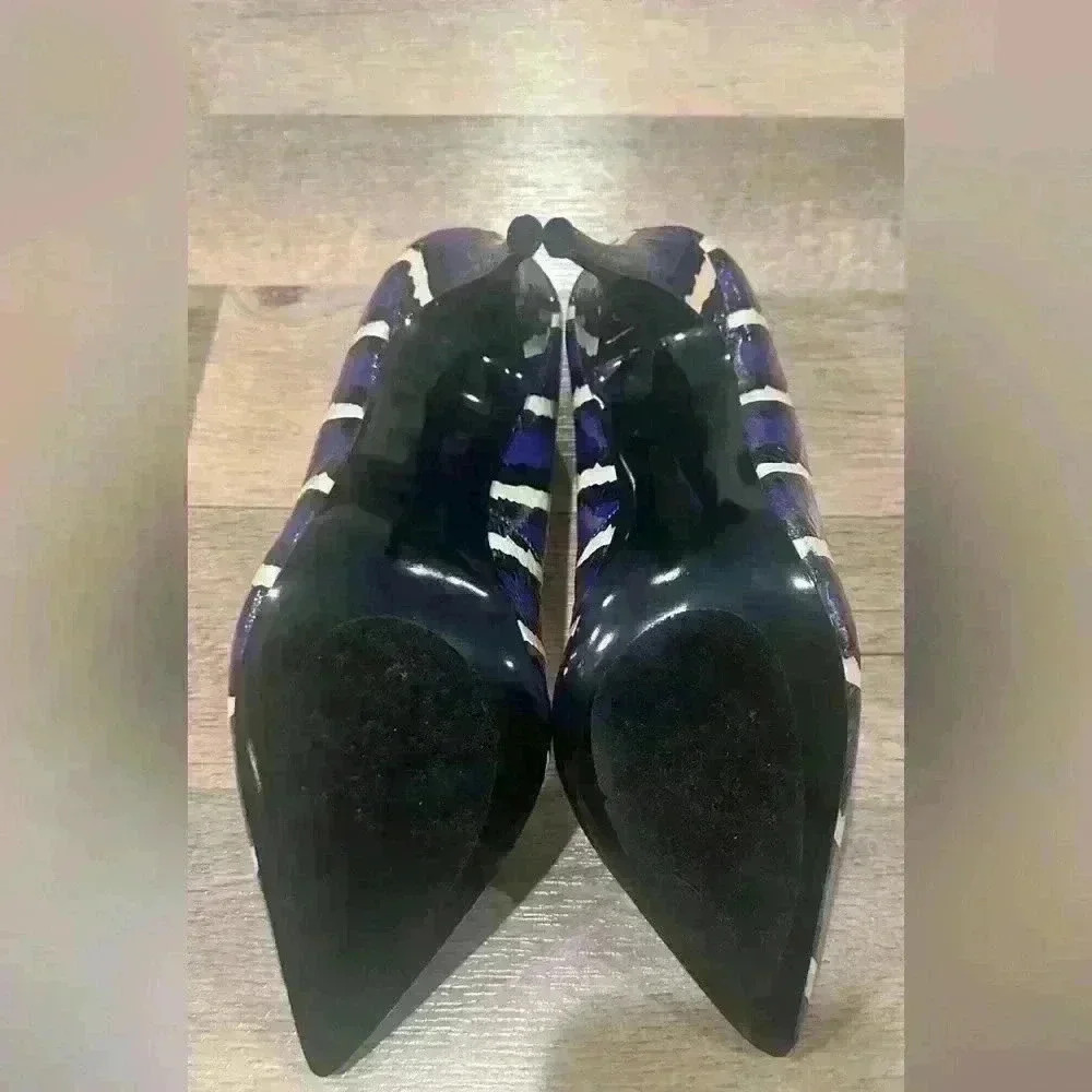7.5 L- Elektrik heel shoes black/purple and white - Picture 7 of 7